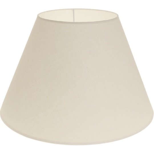 Abat-jour CIPRIOTA redondo cónico tela PVC8886 com encaixe E27 Alt.28xD.45cm natural (cru)