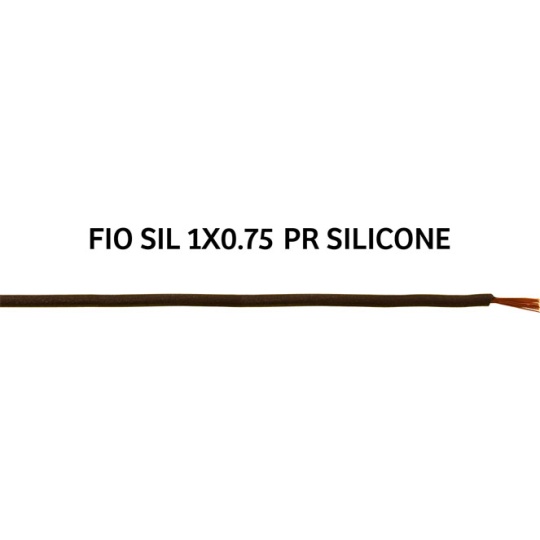 Conductor 1x0,75mm2 en silicona negro