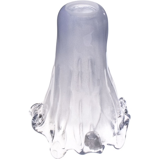 Transparent tulip ASKA made of glass, D.8,5xH.11,5cm, for G9